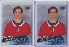 Cameron Hillis YoungGuns 2020-21 Upper Deck #705 Rookie RC - 2 Card Lot