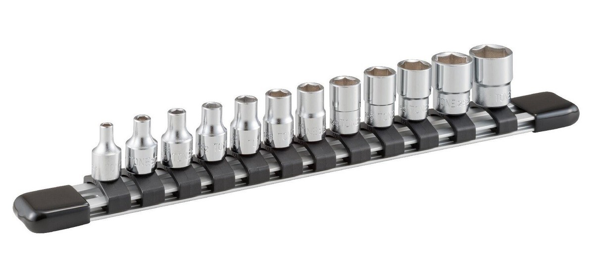TONE 1/4” SOCKET WRENCH SET INCH 12 SIZE SET (1/8