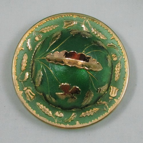 EAPG US GLASS #15065 DELAWARE GREEN WITH GOLD GLASS COVERED BUTTER - Picture 3 of 6