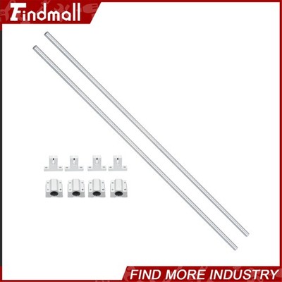 Findmall 8mm Linear Rail Set 2x600mm with 4 SCS8UU Bearings & 4 SK8 Supports