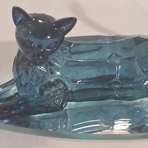 Figurina The Hamilton Collection Gemma Felino/Gatto Riflessi Blu - Foto 9 di 18