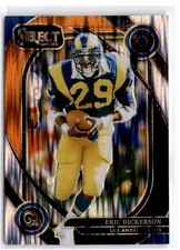 2024 Panini Select #255 Eric Dickerson Black & Orange Prizm Shock Rams