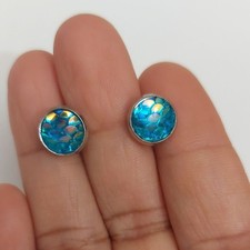 Mermaid Scales Stud Earrings