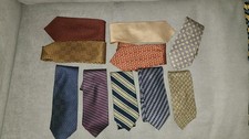 A Collection of 10 Men's Neck Ties Standard Length and Width, Good Quality