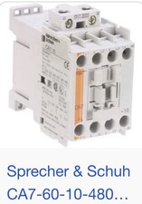 Sprecher  Schuh CA7-60-10-480 Non-Reversing Three Pole Contactor