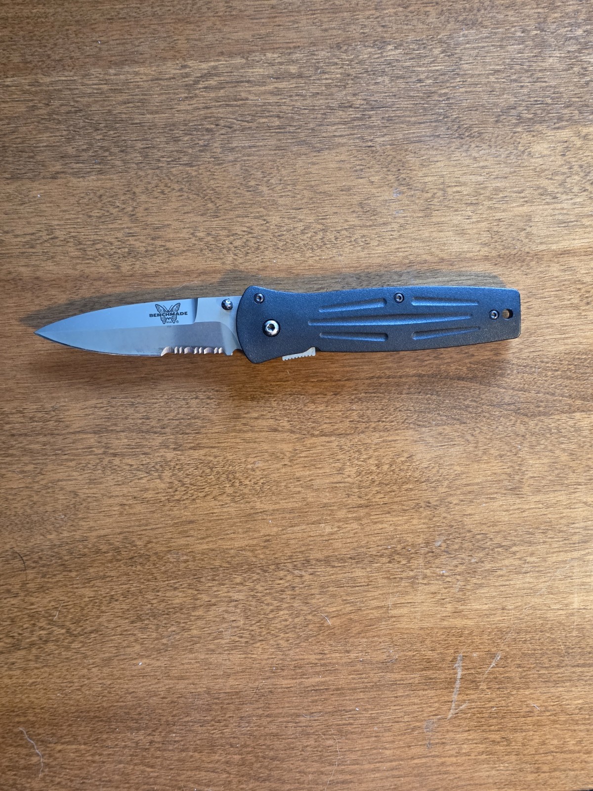 OG  80's Mel PARDUE Benchmade 350 Pocket Knife 1/2 Serrated
