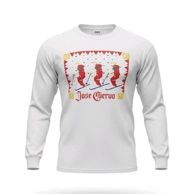 Vintage Jose Cuervo Long Sleeve Tee Rare Graphic Single Stitch Skiing Peppers