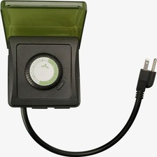 Woods Outdoor 24-Hour Heavy Duty Mechanical Plug In Timer 2 Grounded Outlets