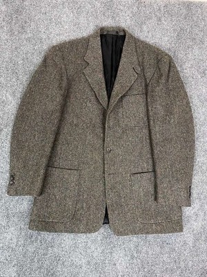 LL Bean Thinsulate Wool /Nylon Reg/Med Blazer Brown Tweed  Three Button VTG
