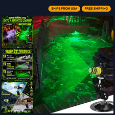 Green Laser Halloween Module Generator with Timer - Spooky Light Show Effect