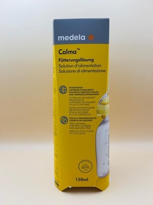 Medela Babyflasche mit Calma-Trinksauger, gelb, 0-6 Monate, 150ml *NEU*