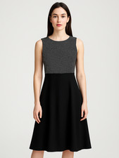 J.Crew Dress Womens 2 Tall Black A-Line Polka Dot Retro Pinup Modest Career Work