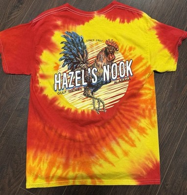 Hazel s Nook Gulf Shore T-shirt Orange And Red Tie Dye T-shirt Size Adult Large