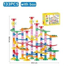 Marble Run Race Track Building Blocks Kids 3D Maze Ball Roll Toy DIY Marble Run 