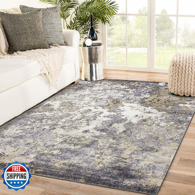 Luxe Weavers Beverly Collection Gray 5X7 Modern Abstract Area Rug