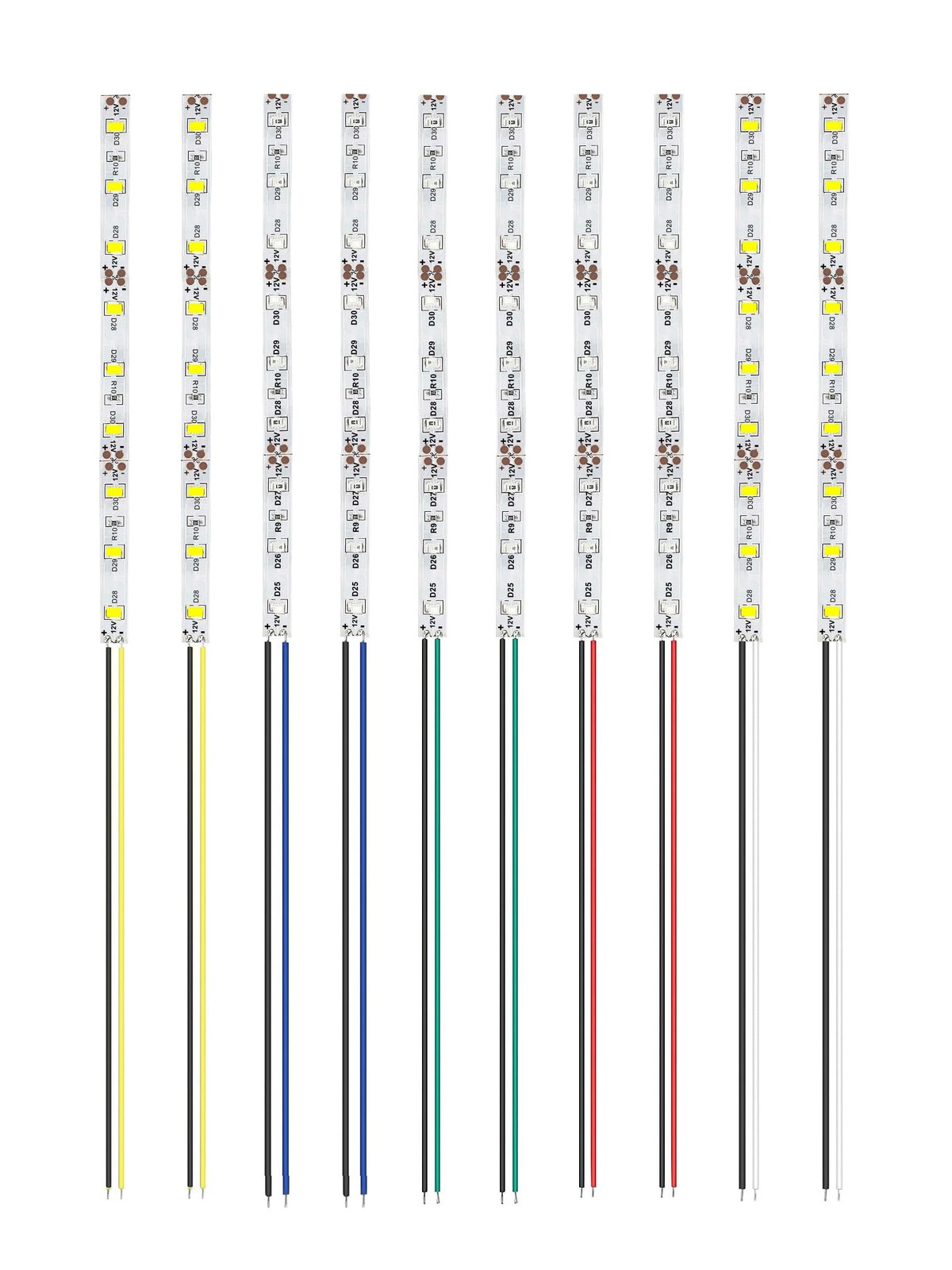 LED SMD 2835 micro éclairage blanc chaud 12V 18V avec fils soudés pour maquette de train