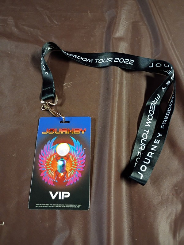 Journey 2022 Freedom Tour VIP Backstage Pass + Lanyard