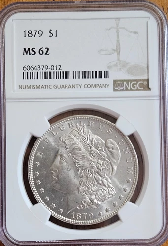1879  Morgan Silver Dollar NGC MS62