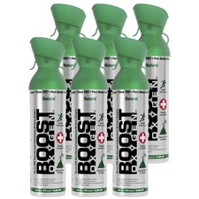 Boost Oxygen Large Natural 10 Liter Respiratory Support Health Canister, 6 Pack