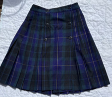 Vintage Multicolor Plaid 100 Wool Pleated Mini Skirt Sz 6 Tartan Schoolgirl USA