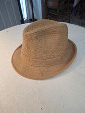 Dobbs Fifth Avenue Fedora Hat Tan Size 7 3/8 Great Condition 70 Wool Pre 1983