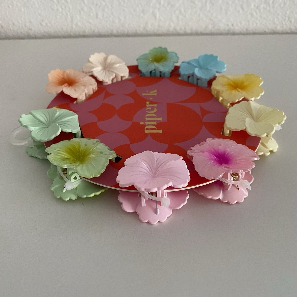 Piper K Flower Girls Hair Claw Hair Clips Hawaiian Plumeria - 10