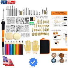 Wood Burning Kit, 110 Pieces Wood Burning Tool with Adjustable Temperature 20...
