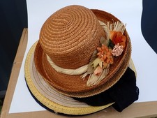 Sombrero Sol Lote de 7 Mujer Crinolina Paja