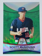 Scott McGough 2010 Bowman Platinum #PP41 Rookie Green Refractor SN 46/499 Ducks