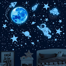 530Pcs Glowing Stars for Ceiling,Glow in the Dark Stars,Space Wall Decals Solar