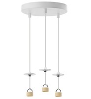 Moderne Weiß Matt HäNgelampen Mit 3X10W/Gu10 Leuchten IP20