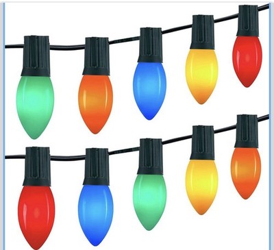 Vintage C9 LED Christmas 75 Lights Outdoor 150ft String Multicolor Brightown
