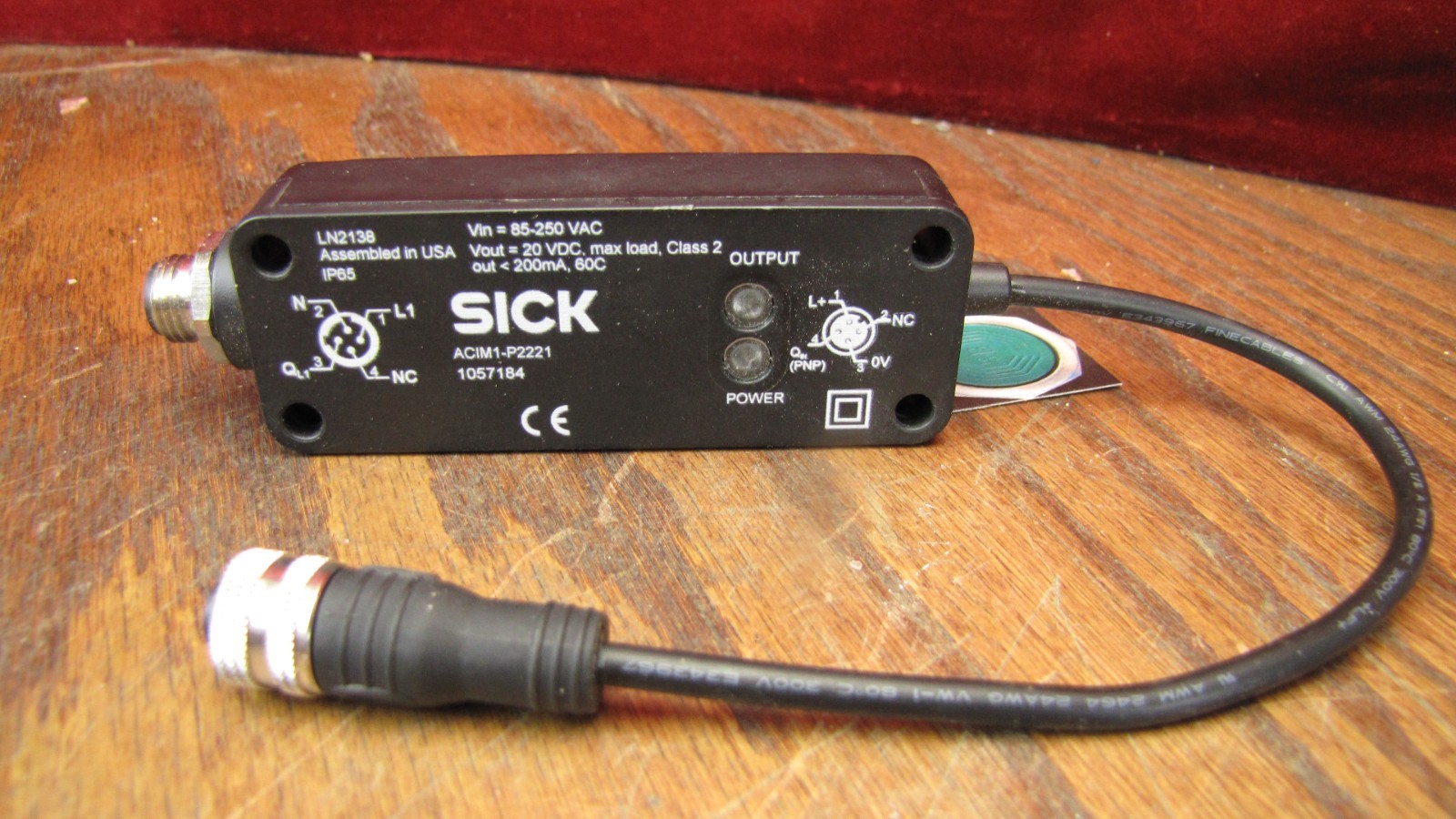 SICK ACIM1-P2221 1057184 Sensor Power Supply 85-250VAC to 20VDC PNP M12