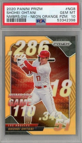 2020 Panini Prizm Numbers Game #NG-8 Shohei Ohtani Angels