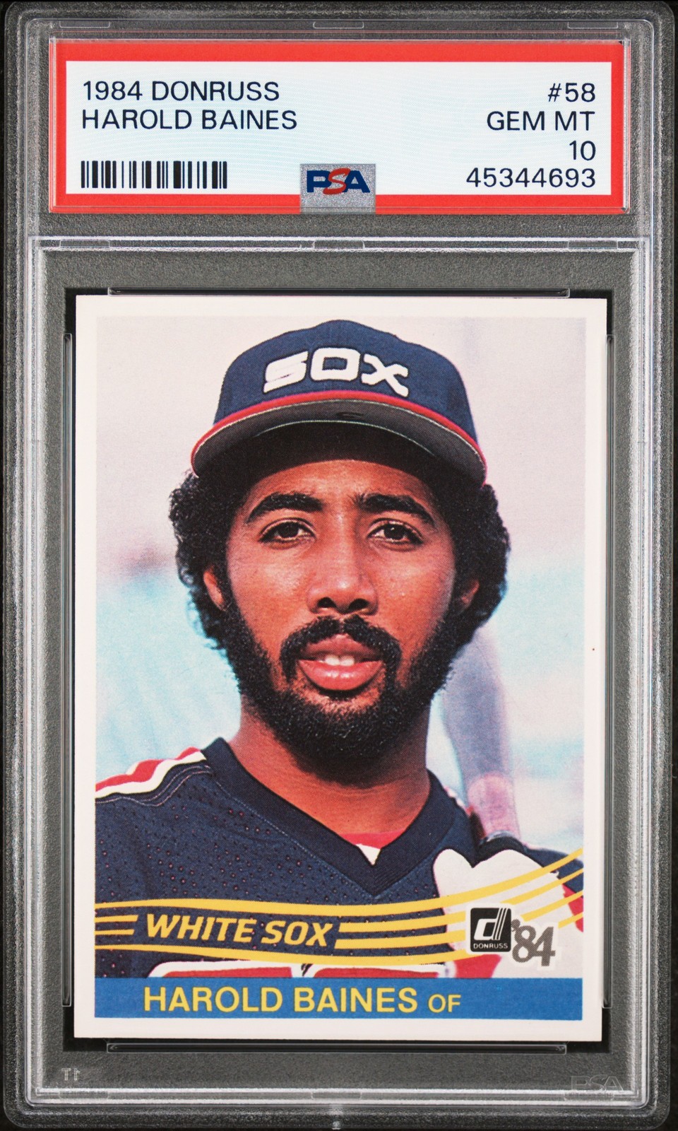 1984 DONRUSS #58 HAROLD BAINES PSA 10