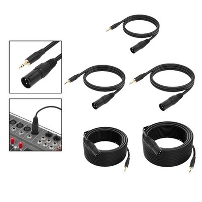 XLR bis 3,5 mm Mini-Jackkabel XLR männlicher Stecker 3,5 mm bis 3-pin-XLR- für