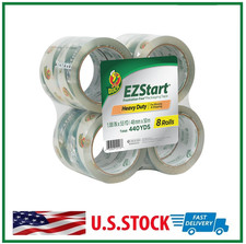 Duck EZ Start Clear Packaging Tape, 1.88 in. x 55 yds, 8 Rolls, New Long-Lasting