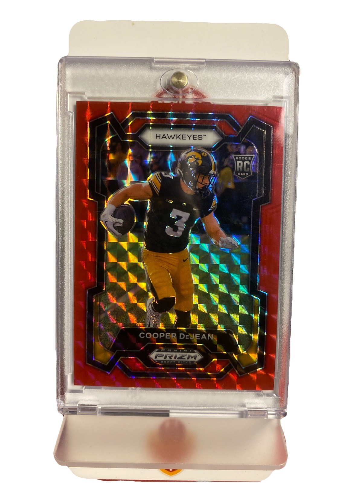 2024 Panini Prizm Draft Picks Football Cooper DeJean RC Red Finite Prizm /125