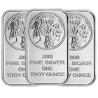 Lot of 3 - 1 Troy oz Buffalo .999 Fine Silver Bar Sealed