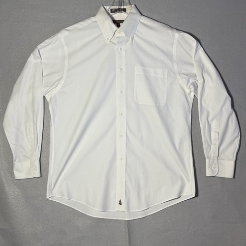 Nordstrom Traditional Fit Wrinkle Free White Cotton Dress Shirt 15 1/2 33