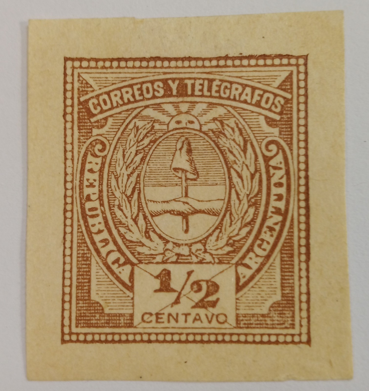 Argentyna 1889-92 - 1/2 Centavos - Correos Y Telegrafos - Czysty