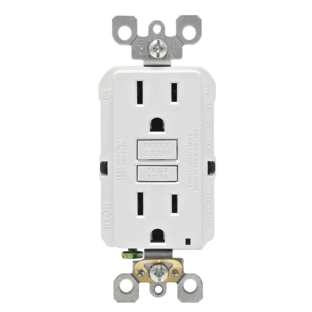 Розетка Leviton Smartlockpro Gfci 15A 125V Двухшпиндельная белая Nema 5-15R 5490₽