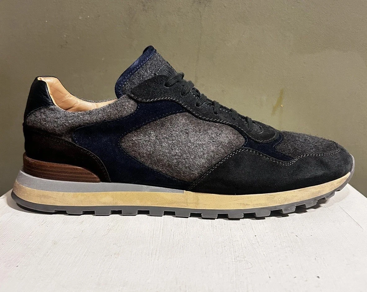 Fabiano Ricci Sneakers Brown Flannel Suede Wool Shoes Mens Sz 44.5 US 10.5/11
Opens in a new window