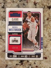 2023-24 Panini Contenders Blue Game Ticket /49 Russell Westbrook #86