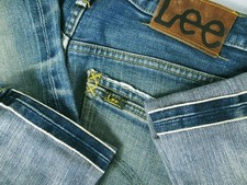  HOT VTG Men's LEE RIDERS  E566 STRAIGHT SANFORIZED SELVEDGE Denim Jeans 28 x32