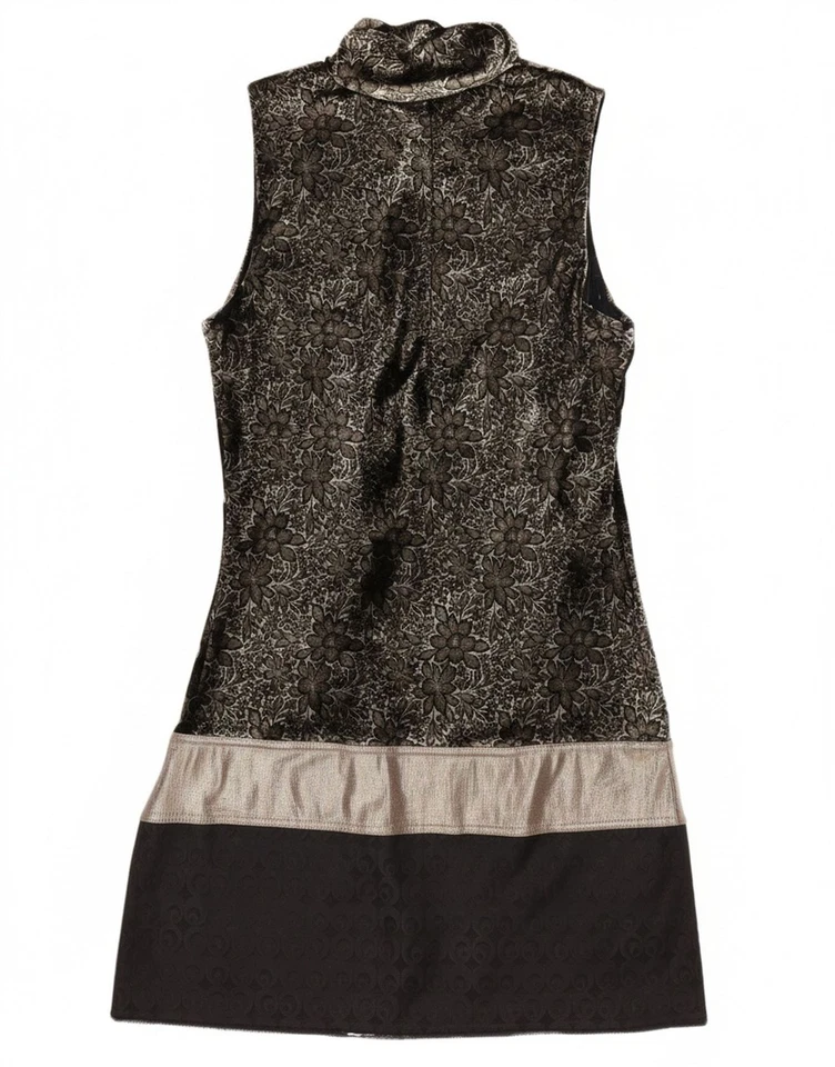 Vestido Vaino CUSTO BARCELONA Mujer Sin Mangas IT 40 Pequeño Gris Floral BL18 Foto 2 de 4