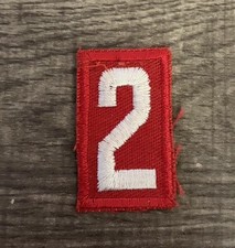 Boy Scouts of America BSA Red White Troop Number  2 Two Patch