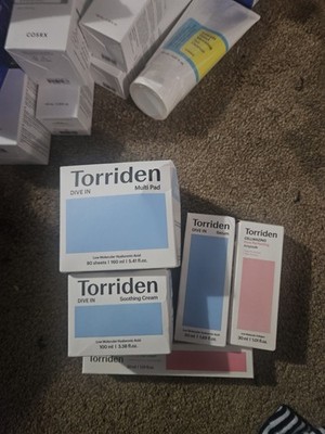 Torriden Korean Skincare Bundle 5 Pc NEW Dive In Serum Cream Multi Pad Cellmazin