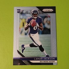 LAMAR  JACKSON ROOKIE 2018 PRIZM CARD #212. rookie card picture