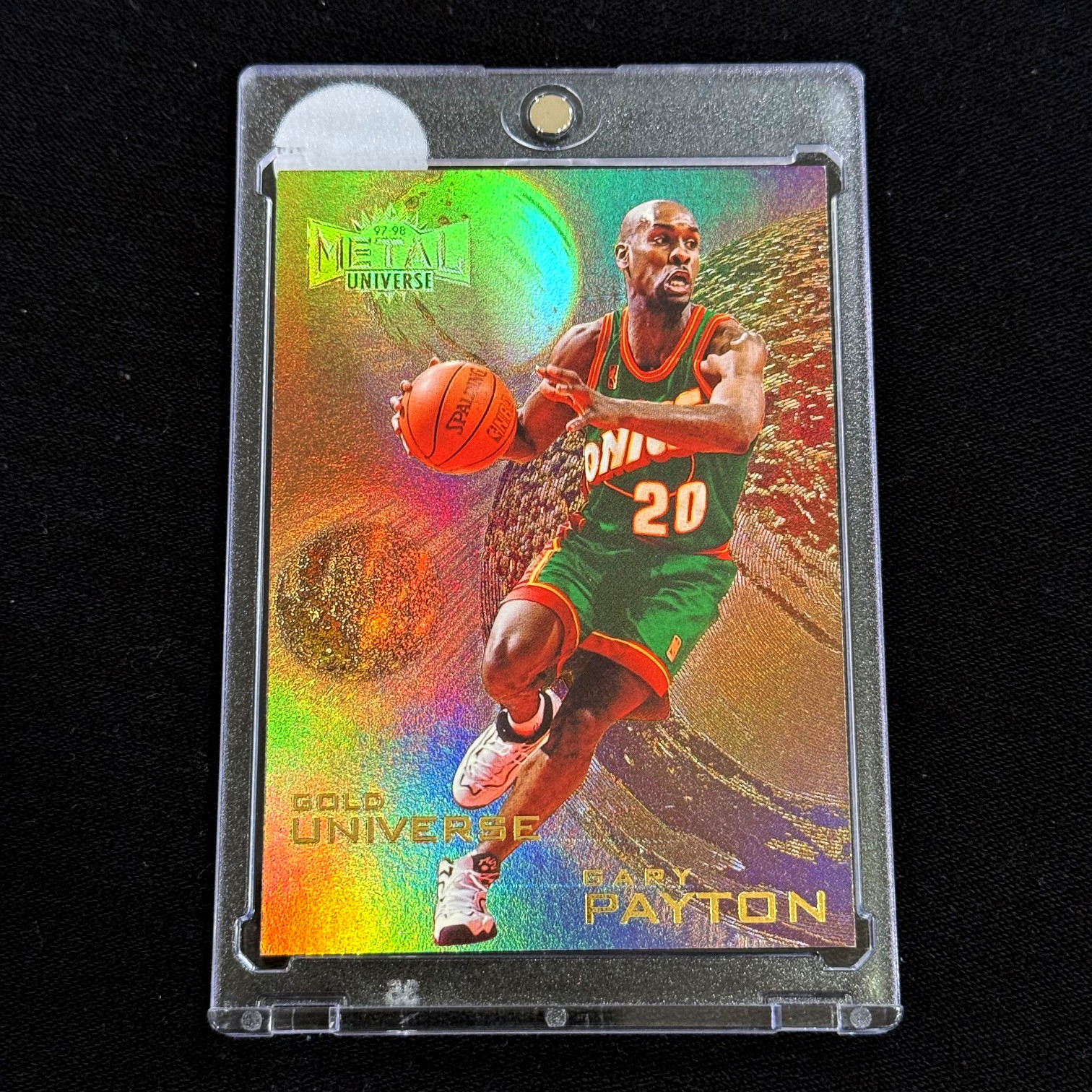 GARY PAYTON 1997 SKYBOX METAL UNIVERSE #8GU GOLD UNIVERSE RARE INSERT SONICS NBA